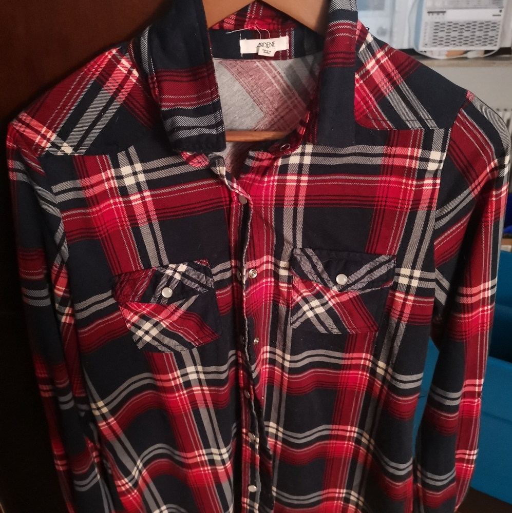 Ardene, Lg, Red Plaid
